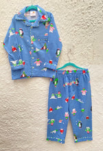 Load image into Gallery viewer, Snowy Day Fun: Penguin & Frog Winter Flannel PJ Set - CuddlesClothing