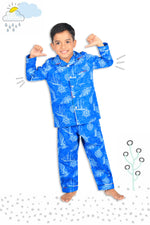 Load image into Gallery viewer, Sail Away Cotton Night Suit: Set Anchor for Comfortable Dreams - CuddlesClothing