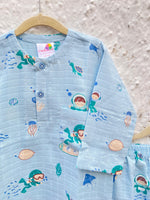Load image into Gallery viewer, Ocean Explorer Muslin Nightsuit