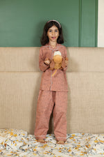 Load image into Gallery viewer, Girls Dog Print Cotton Nightsuit - CuddlesClothing