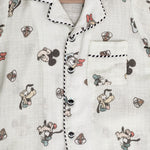 Load image into Gallery viewer, Mickey Print Cotton Muslin Kids Nightsuit - CuddlesClothing