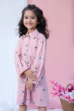 Load image into Gallery viewer, The "Pup-arazzi" Shirt Dress For Girls - CuddlesClothing