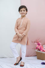 Load image into Gallery viewer, Boys Premium Muslin Cotton Kurta Pyjama Set - CuddlesClothing