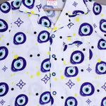 Load image into Gallery viewer, Evil Eye Print Cotton Kids Nightsuit - CuddlesClothing