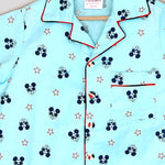 Load image into Gallery viewer, Boys Light Blue Mickey Mouse Print Cotton Nightsuit - CuddlesClothing