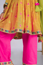 Load image into Gallery viewer, Sunehri Phool Suit Set For Girls In Mul Cotton - CuddlesClothing