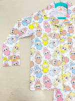 Load image into Gallery viewer, Kids Labubu Print Cotton Nightsuit Set - CuddlesClothing