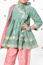 Load image into Gallery viewer, Gulnaar Gota Anarkali Pant Set