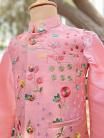 Load image into Gallery viewer, Gulraaj Kurta Set – Blush Pink Embroidered Jacket Set - CuddlesClothing