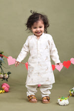 Load image into Gallery viewer, Little Deer Cotton Silk Kurta Pajama Set