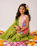 Load image into Gallery viewer, Tropical Floral Kurta Garara Set with Mukaish Dupatta