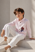 Load image into Gallery viewer, Spider-Man Embroidered Cotton Shirt for Boys