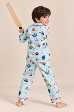 Load image into Gallery viewer, Little Cricketer Soft Cotton Nightsuit