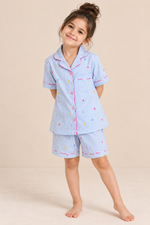 Load image into Gallery viewer, Fruit Sprinkles Pinstripe Cotton Poplin Nightsuit