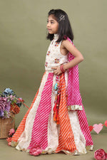 Load image into Gallery viewer, Ghoomar Leheriya Chanderi Lehenga Set