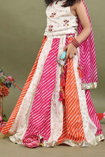 Load image into Gallery viewer, Ghoomar Leheriya Chanderi Lehenga Set