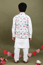 Load image into Gallery viewer, Rajwada Ivory 3-Piece Kurta Jacket Set