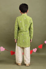 Load image into Gallery viewer, Abeer Green Bandhani Kurta Pajama Set