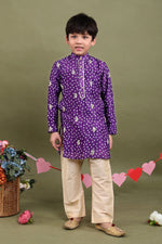 Load image into Gallery viewer, Jamuni Bandhani Modal Satin Kurta Pajama Set
