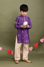 Load image into Gallery viewer, Jamuni Bandhani Modal Satin Kurta Pajama Set