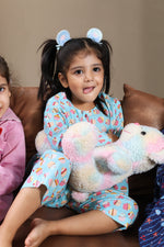 Load image into Gallery viewer, Cupcake Print Muslin Nightsuit - CuddlesClothing