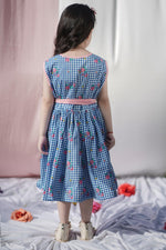 Load image into Gallery viewer, "Garden Plaid" Girls Cotton Sleeveless Dress - CuddlesClothing