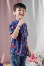 Load image into Gallery viewer, "Berry Blue" Kids Cotton Shirt - CuddlesClothing