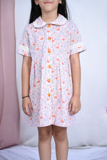 Load image into Gallery viewer, Girls Pink Flamingo Cotton Summer Dress - CuddlesClothing