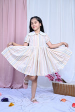 Load image into Gallery viewer, Candy Floss Pastel Stripe Girls Dress - CuddlesClothing