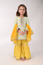 Load image into Gallery viewer, Premium Cotton Printed Sharara Set for Girls - CuddlesClothing
