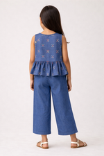 Load image into Gallery viewer, Girls Soft Denim Co-ord Set - CuddlesClothing