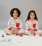 Load image into Gallery viewer, Snoopy Print Kids Flannel Nightsuit - CuddlesClothing