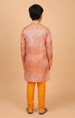 Load image into Gallery viewer, Printed Modal Satin Kurta Pajama Set for Boys - CuddlesClothing