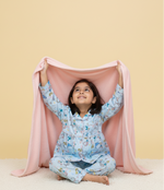 Load image into Gallery viewer, Mermaid Print Cotton Nightsuit for Girls - CuddlesClothing