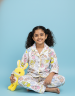 Load image into Gallery viewer, Kids Labubu Print Cotton Nightsuit Set - CuddlesClothing