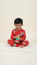 Load image into Gallery viewer, Snuggly Reindeer Baby Flannel Onesie - CuddlesClothing