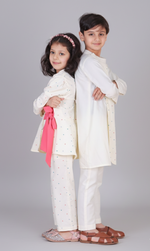 Load image into Gallery viewer, Girls Heart Print Corduroy Co-ord Set - CuddlesClothing
