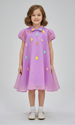 Load image into Gallery viewer, Lavender Dreams Organza Party Dress - CuddlesClothing