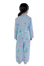 Load image into Gallery viewer, "Pond Pals" Sky Blue Children's Nightsuit - CuddlesClothing