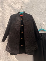 Load image into Gallery viewer, Black Embroidered Front Open Jodhpuri 3-Piece Set for Boys - CuddlesClothing