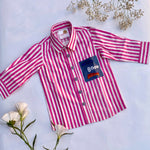 Load image into Gallery viewer, Super Hero Striped Full Sleeve Shirt For Boys - CuddlesClothing