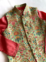 Load image into Gallery viewer, Boys Silk Embroidered Jacket & Kurta Set - CuddlesClothing
