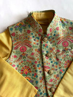 Load image into Gallery viewer, Boys Silk Embroidered Jacket & Kurta Set - CuddlesClothing