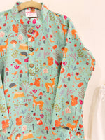Load image into Gallery viewer, Woodland Print Kurta Pajama Set for Boys - Stylish and Comfortable Attire - CuddlesClothing