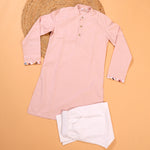 Load image into Gallery viewer, Soft Cotton Poplin Baby Pink Kurta Pajama Set for Boys - CuddlesClothing