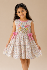 Load image into Gallery viewer, Butterfly Garden Embroidered Muslin Dress