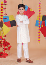 Load image into Gallery viewer, Heart Print Corduroy Kurta Set with Side Panels - CuddlesClothing