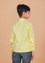 Load image into Gallery viewer, Kids Cotton Shirt with Heart Patch Detail - CuddlesClothing