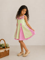 Load image into Gallery viewer, Fruit Embroidered Cotton Poplin Dress for Girls - CuddlesClothing