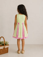 Load image into Gallery viewer, Fruit Embroidered Cotton Poplin Dress for Girls - CuddlesClothing